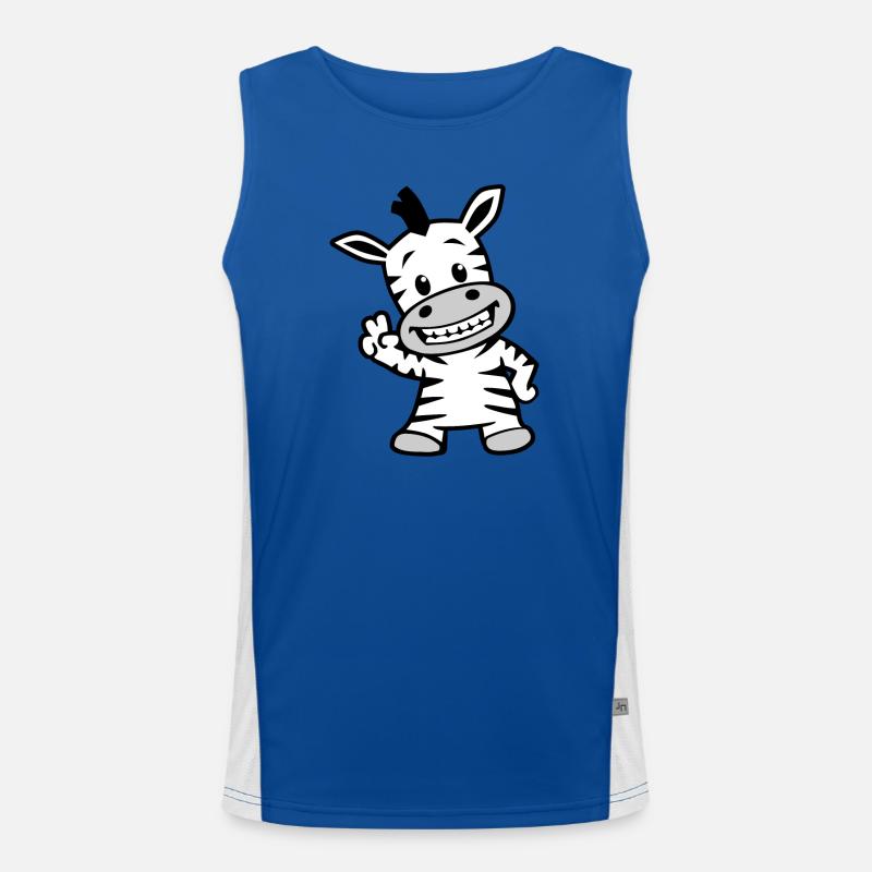Cooles Zebra Funktionelles Kontrast-Tank Top für Männer 