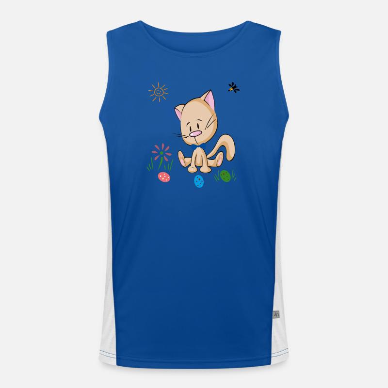 Easter Easter Eggs Men's Functional Contrast Tank Top 