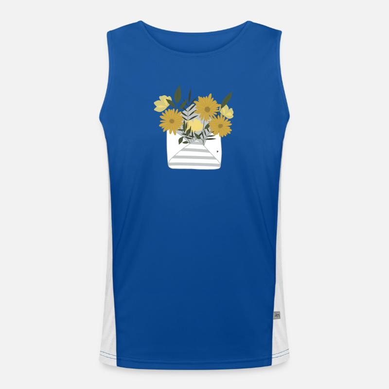 A small floral greeting by post in an envelope Men's Functional Contrast Tank Top 