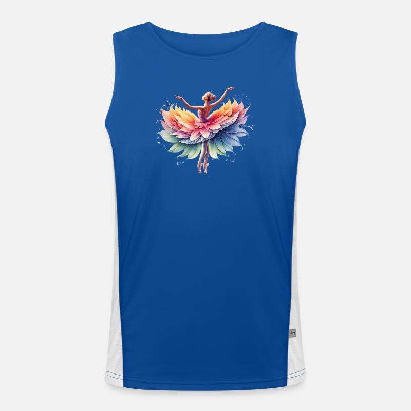Ballet dancer with tutu Men's Functional Contrast Tank Top 