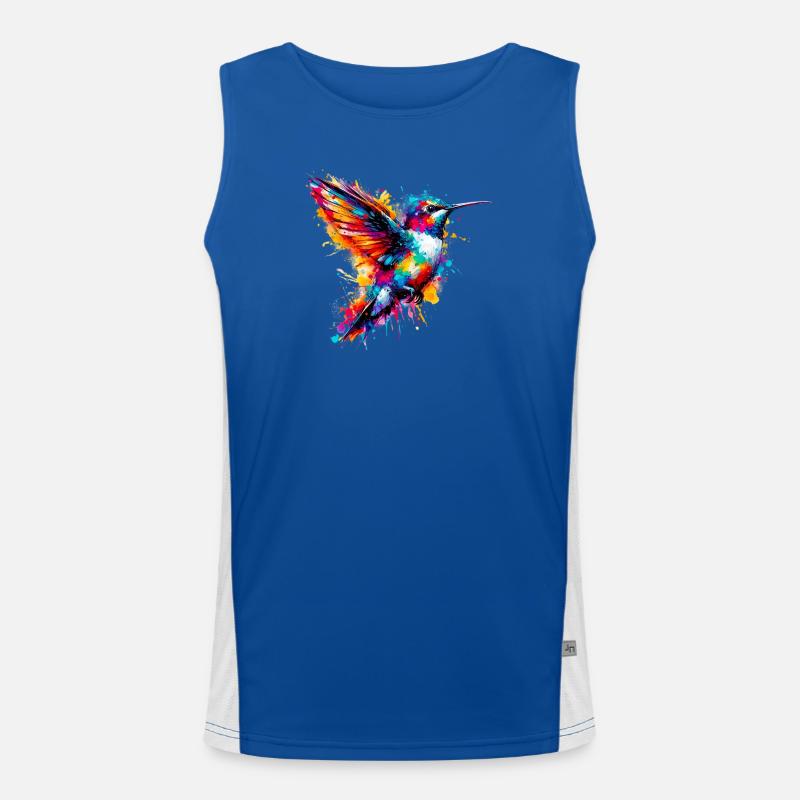 Hummingbird - Men's Functional Contrast Tank Top - royal/white
