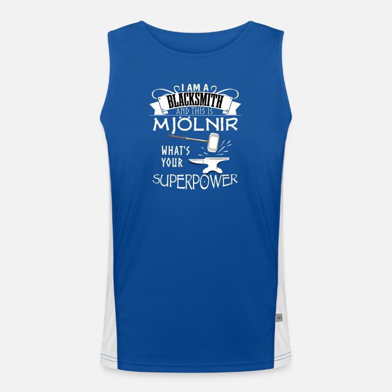 Blacksmith Schmied Handwerk Viking Wikinger Funktionelles Kontrast-Tank Top für Männer 
