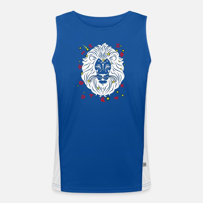 Löwe Farbe Funktionelles Kontrast-Tank Top für Männer 