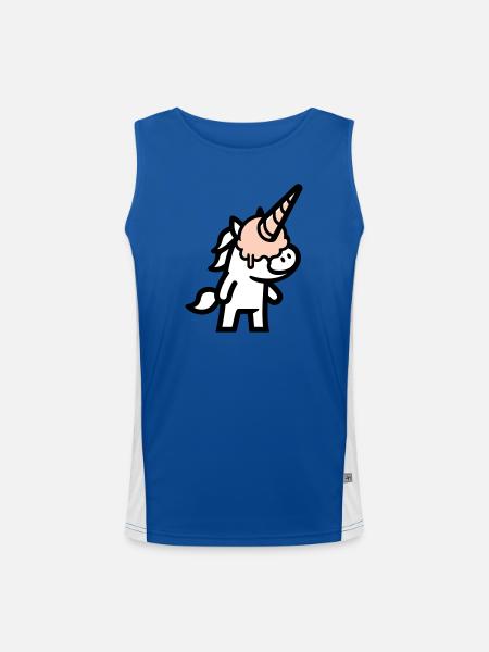 Eishorn - Funktionelles Kontrast-Tank Top für Männer  - Royal/Weiß