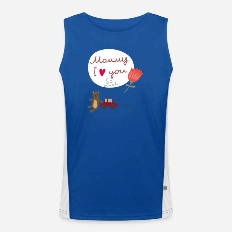 Mommy Muttertag Funktionelles Kontrast-Tank Top für Männer 