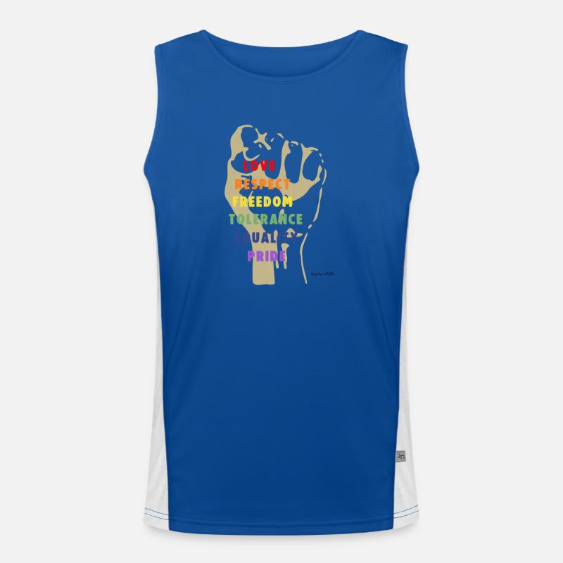 Force et respect Débardeur respirant contrasté Homme 