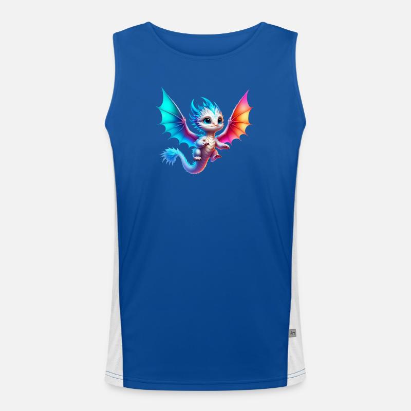 Dragon - Men's Functional Contrast Tank Top  - royal/white