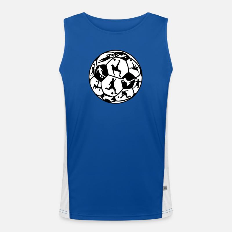 Soccer Ball Men's Functional Contrast Tank Top 