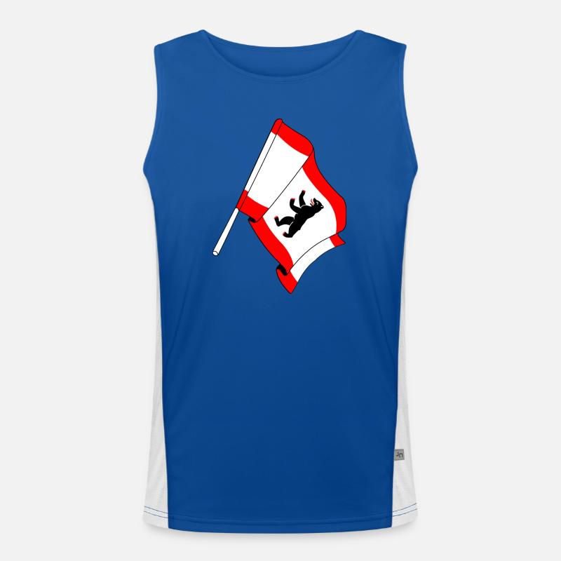 Drapeau Berlin Débardeur respirant contrasté Homme 