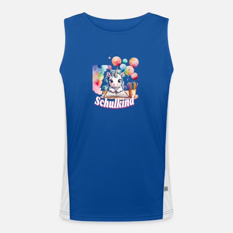 Ballons colorés licorne d’écolier Débardeur respirant contrasté Homme 