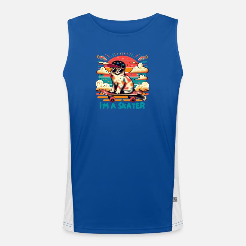 Ich bin ein Skater Funktionelles Kontrast-Tank Top für Männer 
