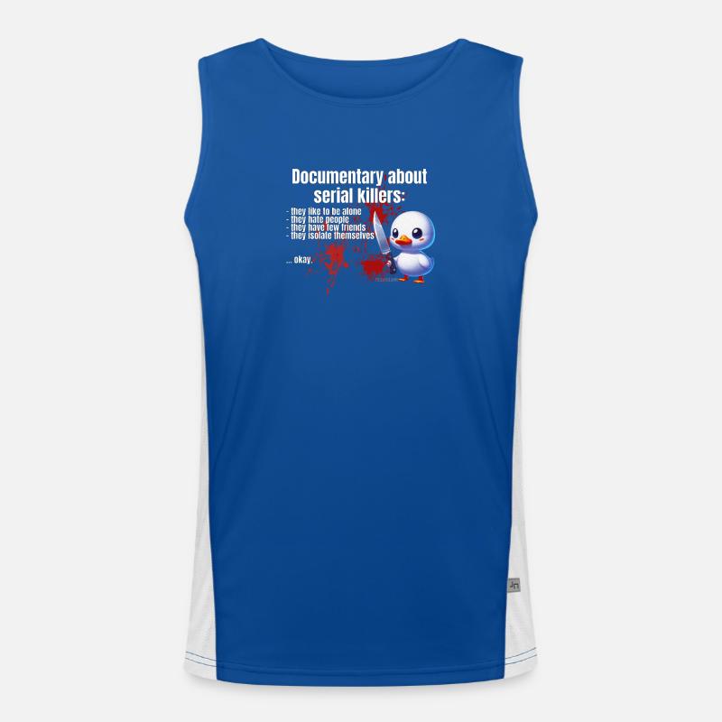 Bist du ein Serien Killer Funktionelles Kontrast-Tank Top für Männer 
