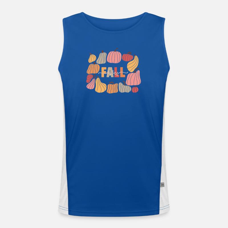 Fall Vibes Citrouilles Débardeur respirant contrasté Homme 
