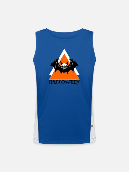 Halloween - Débardeur respirant contrasté Homme - bleu/blanc