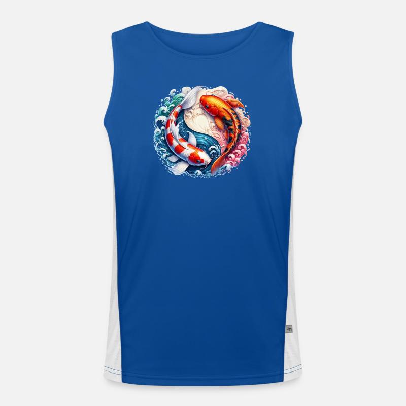 Koi carp Men's Functional Contrast Tank Top 