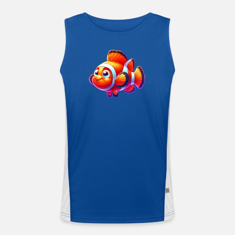 Clownfisch Funktionelles Kontrast-Tank Top für Männer 