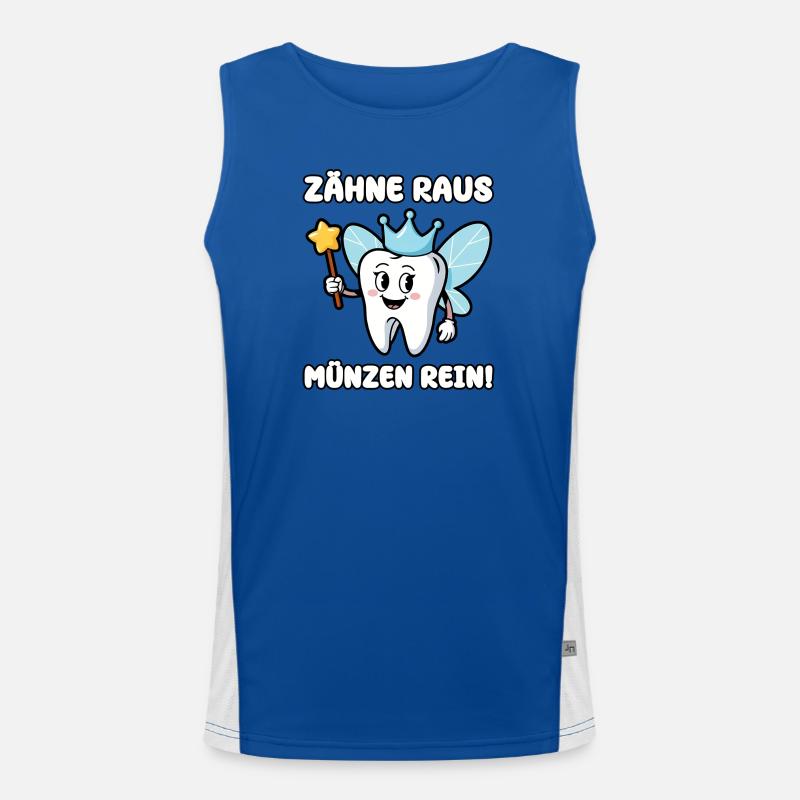 Teeth out, coins in! Men's Functional Contrast Tank Top 
