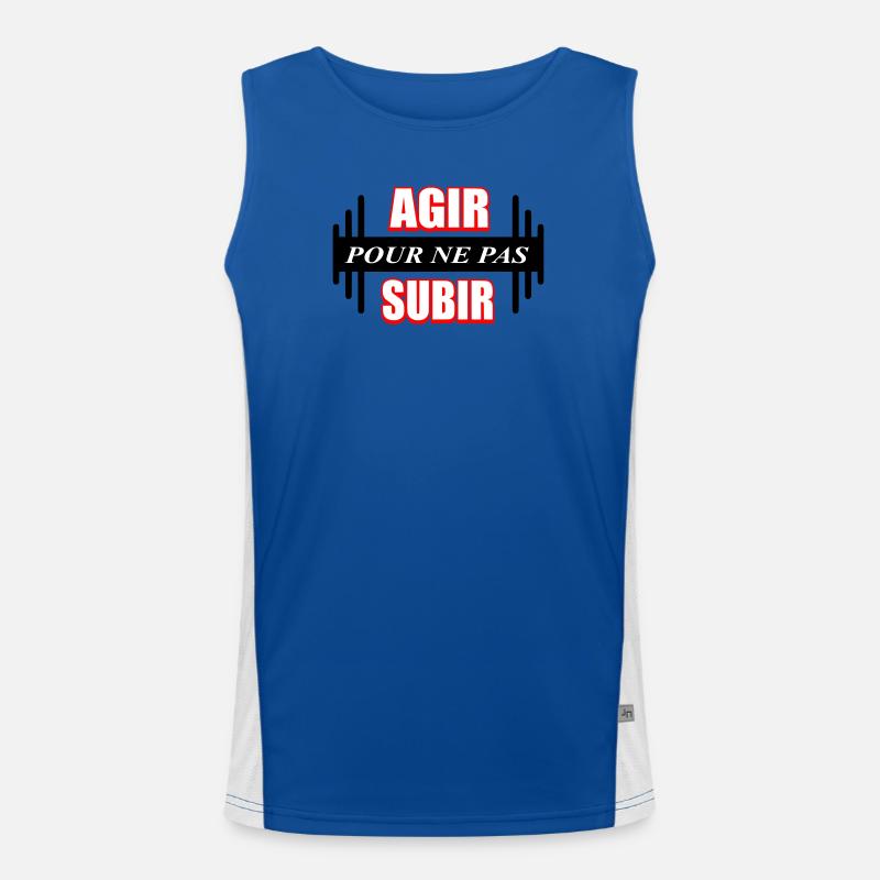 Act to avoid suffering Men's Functional Contrast Tank Top 