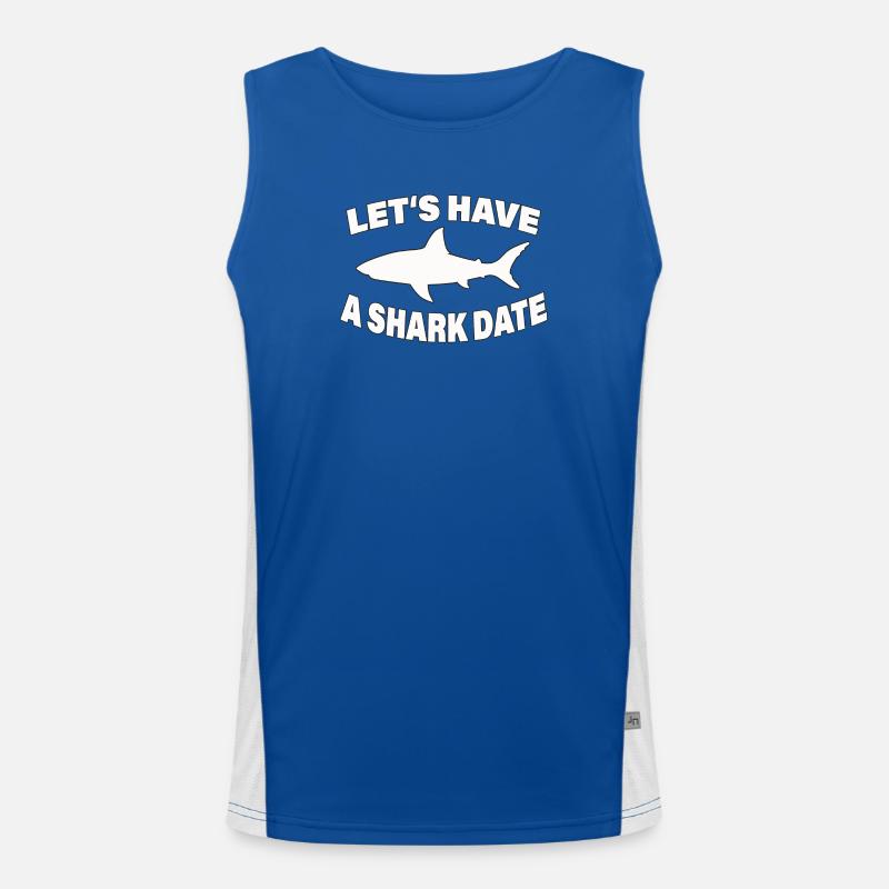 SHARK DATE Men's Functional Contrast Tank Top 