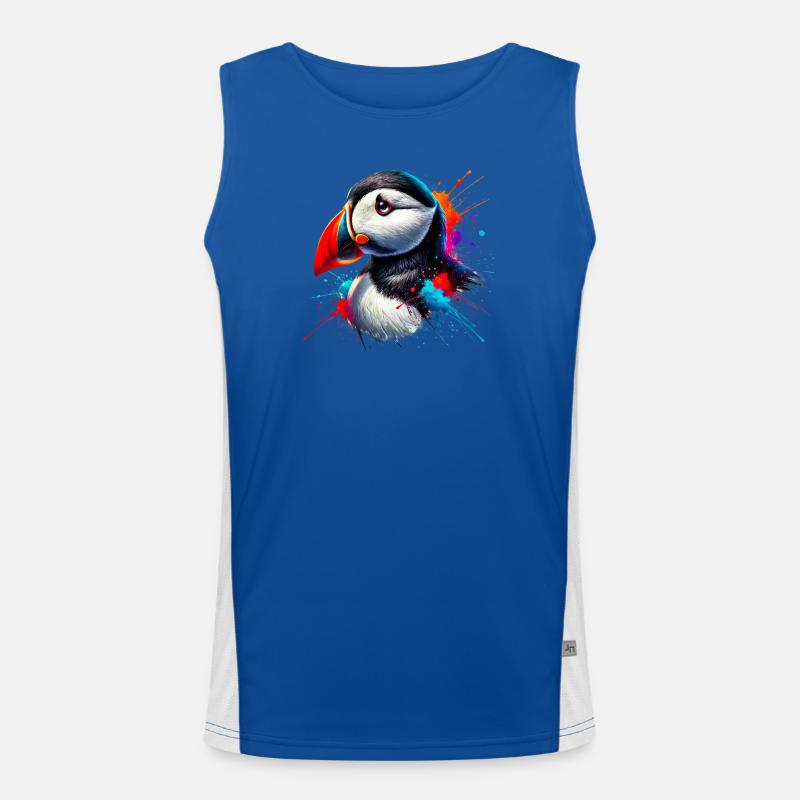 Papageitaucher Funktionelles Kontrast-Tank Top für Männer 