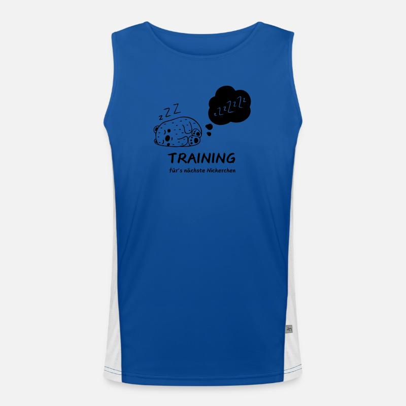 Training fürs Nickerchen Funktionelles Kontrast-Tank Top für Männer 