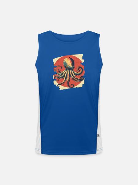 Octopus Octopus - Men's Functional Contrast Tank Top - royal/white