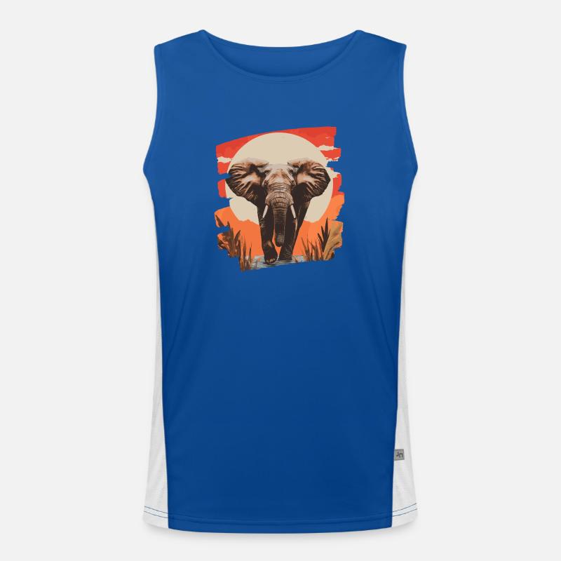 Éléphant Rétro Débardeur respirant contrasté Homme 