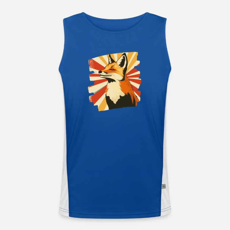 Fox - Men's Functional Contrast Tank Top  - royal/white