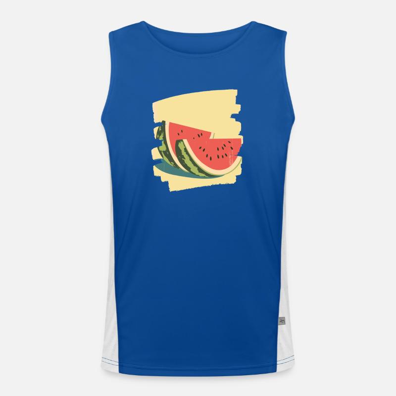 Wassermelone Funktionelles Kontrast-Tank Top für Männer 