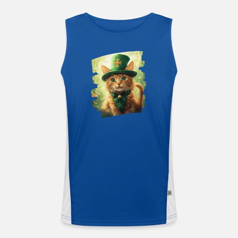 Chat de la Saint-Patrick Débardeur respirant contrasté Homme 