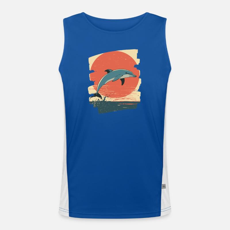 Delfin Funktionelles Kontrast-Tank Top für Männer 
