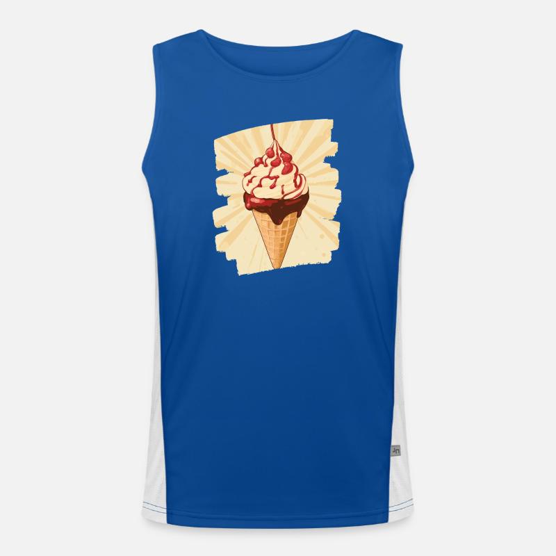 Eiscreme Eis Funktionelles Kontrast-Tank Top für Männer 