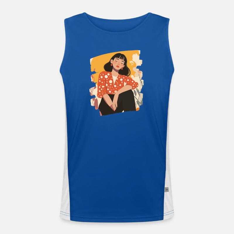 Relax Meditation Selfcare Me-Time Funktionelles Kontrast-Tank Top für Männer 