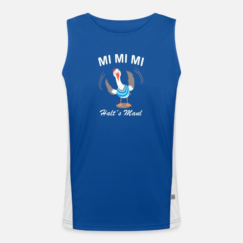 MI Mi Mi halt´s Maul Funktionelles Kontrast-Tank Top für Männer 