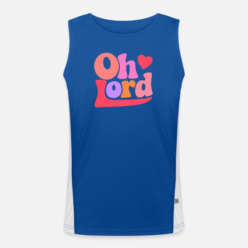 Oh Lord - Men's Functional Contrast Tank Top  - royal/white