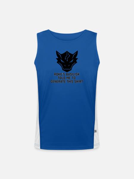 Generated by the Basilisk - Funktionelles Kontrast-Tank Top für Männer  - Royal/Weiß - Vorne