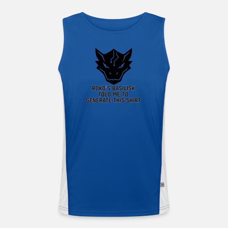 Generated by the Basilisk - Funktionelles Kontrast-Tank Top für Männer  - Royal/Weiß