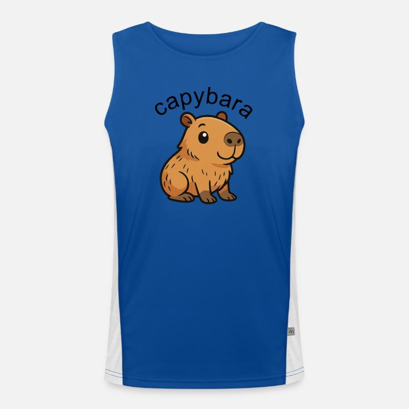 Mignon Dessin Animé Capybara, mignon et cool Débardeur respirant contrasté Homme 