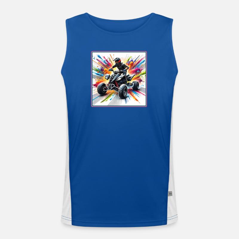 Quad Power – Explosion de couleurs Débardeur respirant contrasté Homme 