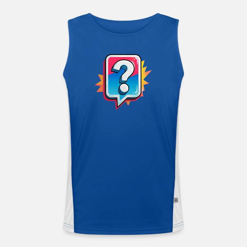 Fragezeichen Funktionelles Kontrast-Tank Top für Männer 