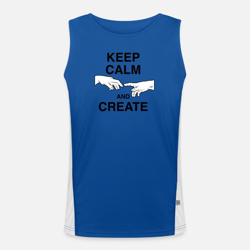 Keep calm and create Funktionelles Kontrast-Tank Top für Männer 
