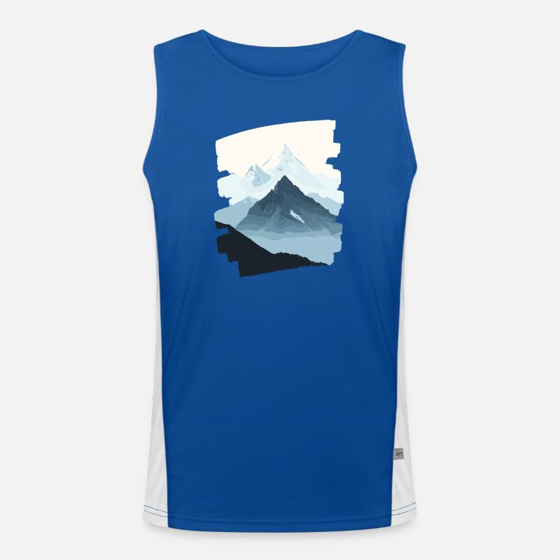 Berge Klettern Kletterer Wandern Funktionelles Kontrast-Tank Top für Männer 