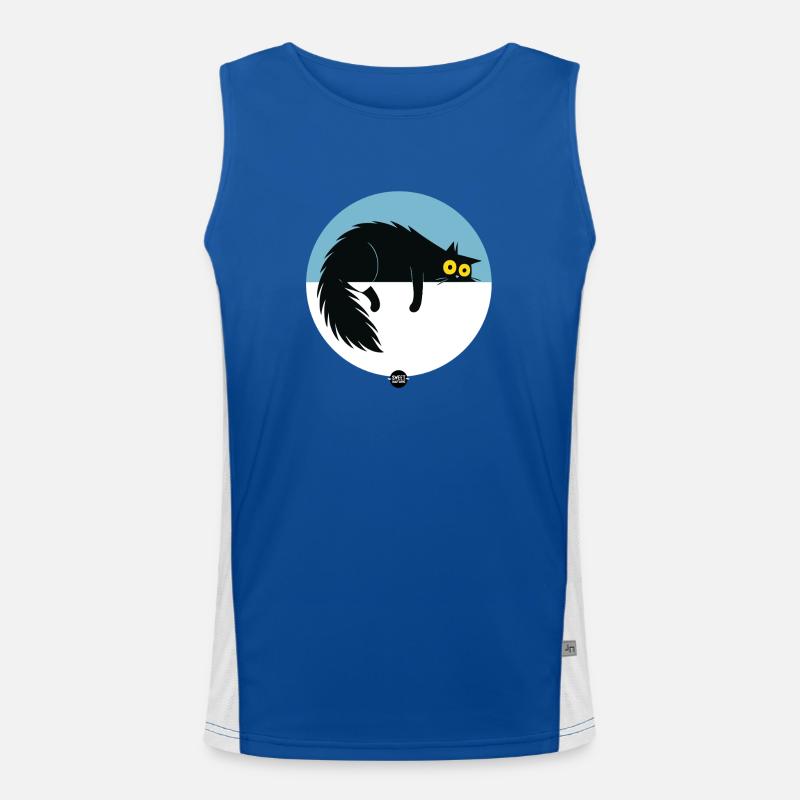 Lazy Surveillance Mode - Men's Functional Contrast Tank Top  - royal/white