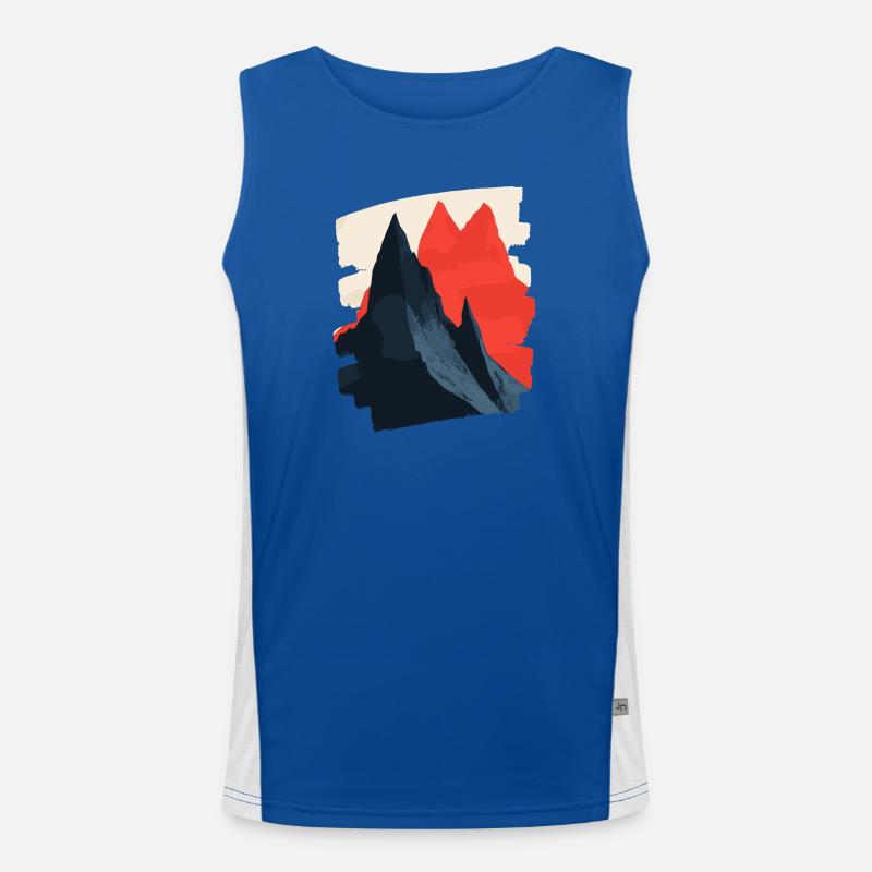 Berge Klettern Kletterer Wandern Funktionelles Kontrast-Tank Top für Männer 