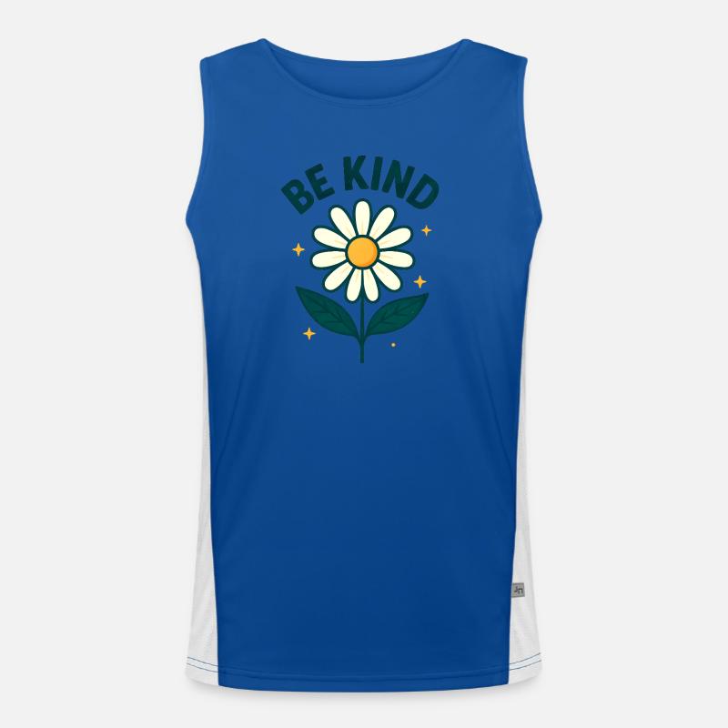 Inspirational flower with message Men's Functional Contrast Tank Top 