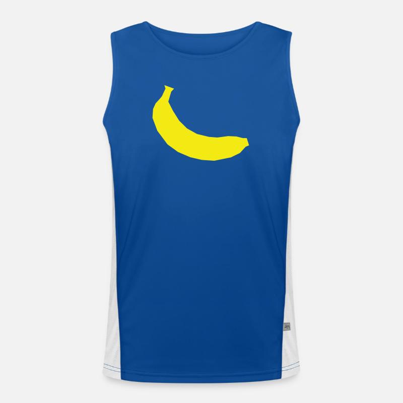 Gelbe Banane Funktionelles Kontrast-Tank Top für Männer 