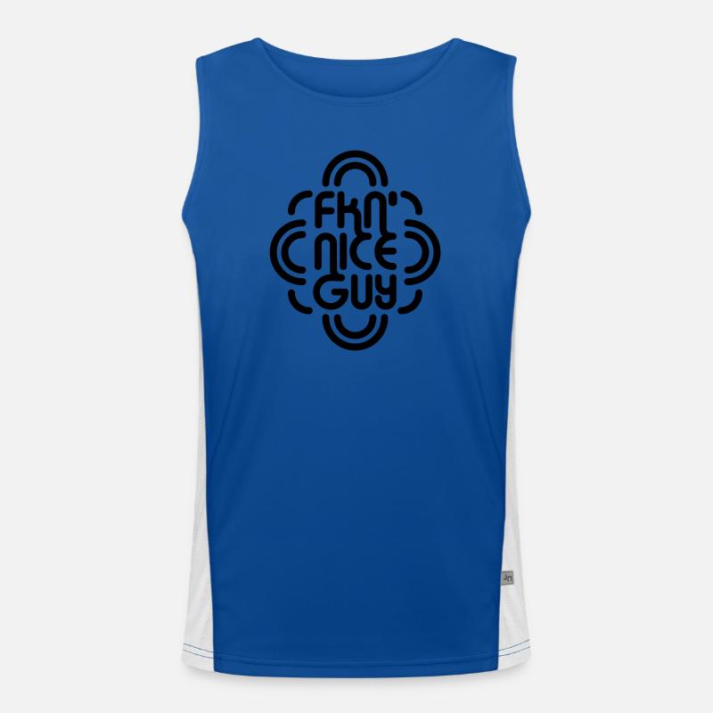 FKN Nice Guy - Men's Functional Contrast Tank Top  - royal/white