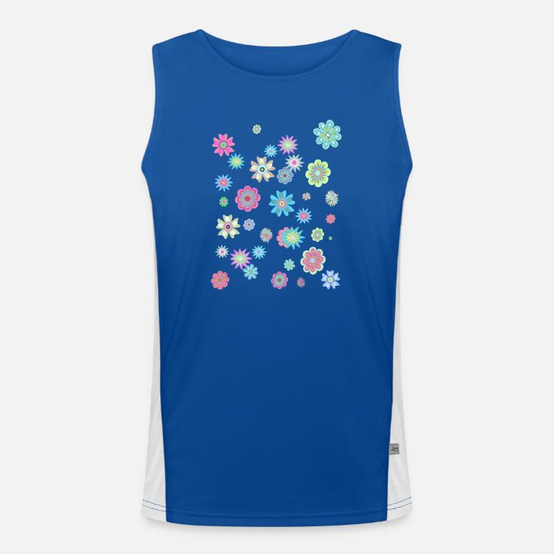 Colorful Floral Patterns for Spring Clothes Men's Functional Contrast Tank Top 