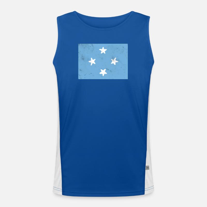 Flag of Micronesia Men's Functional Contrast Tank Top 