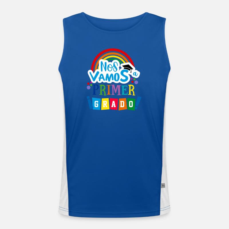 We're Leaving First Grade, Preschool Men's Functional Contrast Tank Top 